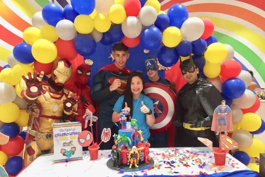 Birthday Party Celebration with Super Hero's