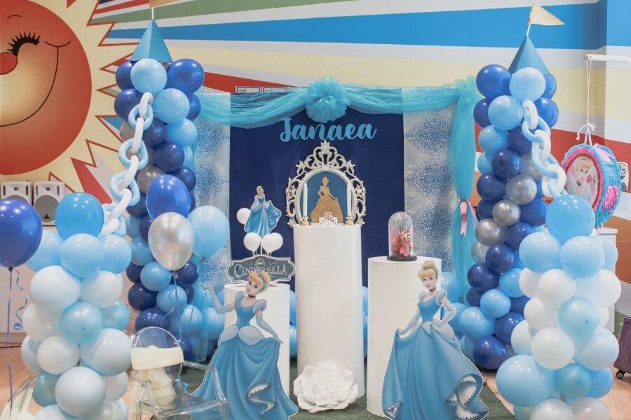 Blue Princess theme Balloon Decoration