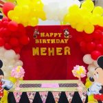 Meher's Birthday Party stage Decoration- Minnie Mouse Theme