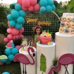 Outdoor Balloon Decoration - Flamingo Theme