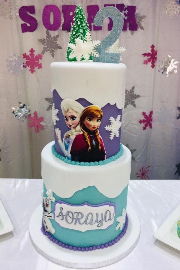 Soraya's 2nd birthday Cake - Frozen Theme